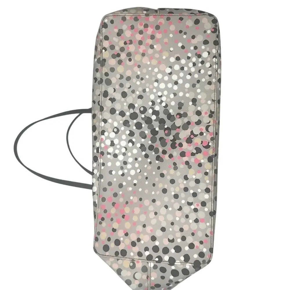 EUC Kate Spade Shore Street Soiree Dot Grey Multi Margareta Tote and wristlet - Picture 8 of 12